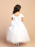 Girls Multi Color Square Neckline Cap Sleeve Flower Girl Dress 2-12